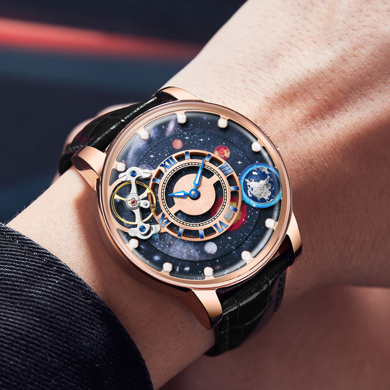 Omega Watch Constellation - Hombre hanboro นาฬิกากลไกสำหรับผู้ชายนาฬิกาข้อมืออัตโนมัติกันน้ำลายดวงดาวหรูหรากันน้ำ