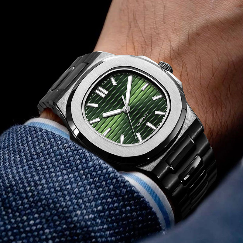Patek Philippe Watch Nautilus - นาฬิกาข้อมือผู้ชาย MACARLON 43 มม. สไตล์ Nautilus