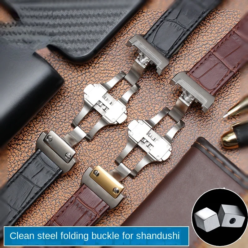 สายนาฬิกาหนังแท้สําหรับ Cartie - Cartier Watch Tank บทวิจารณ์และราคา